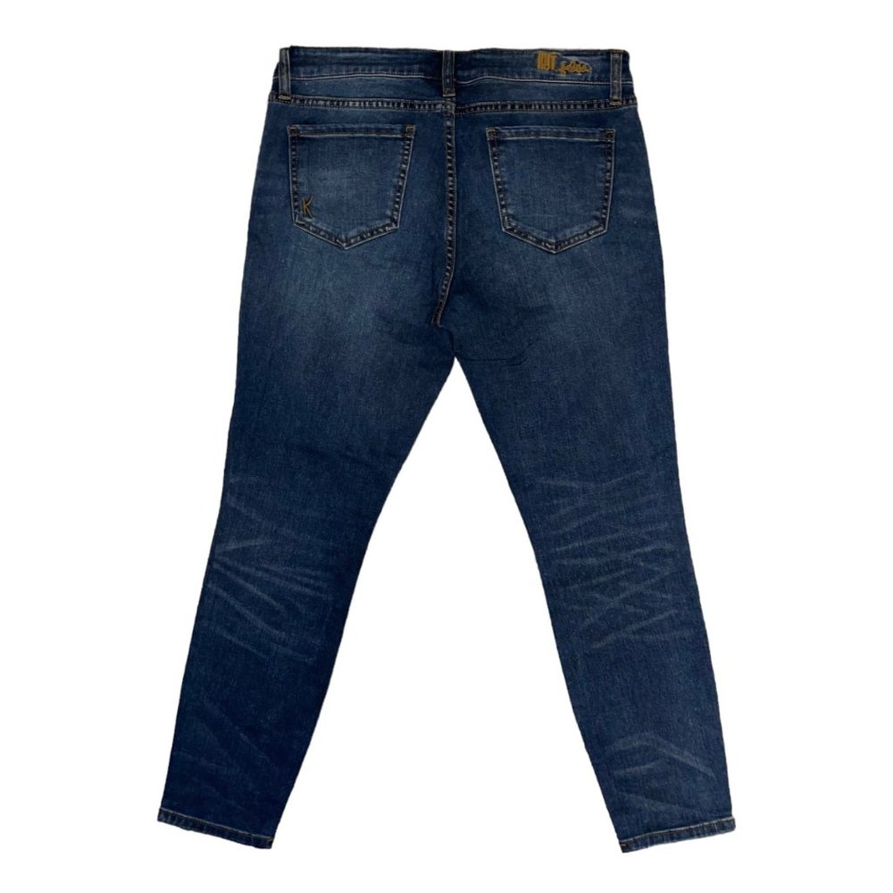 Kut From the Kloth Boyfriend Jeans Womens 8 26 Dark Wash Zipper Pockets Logo - Picture 5 of 8